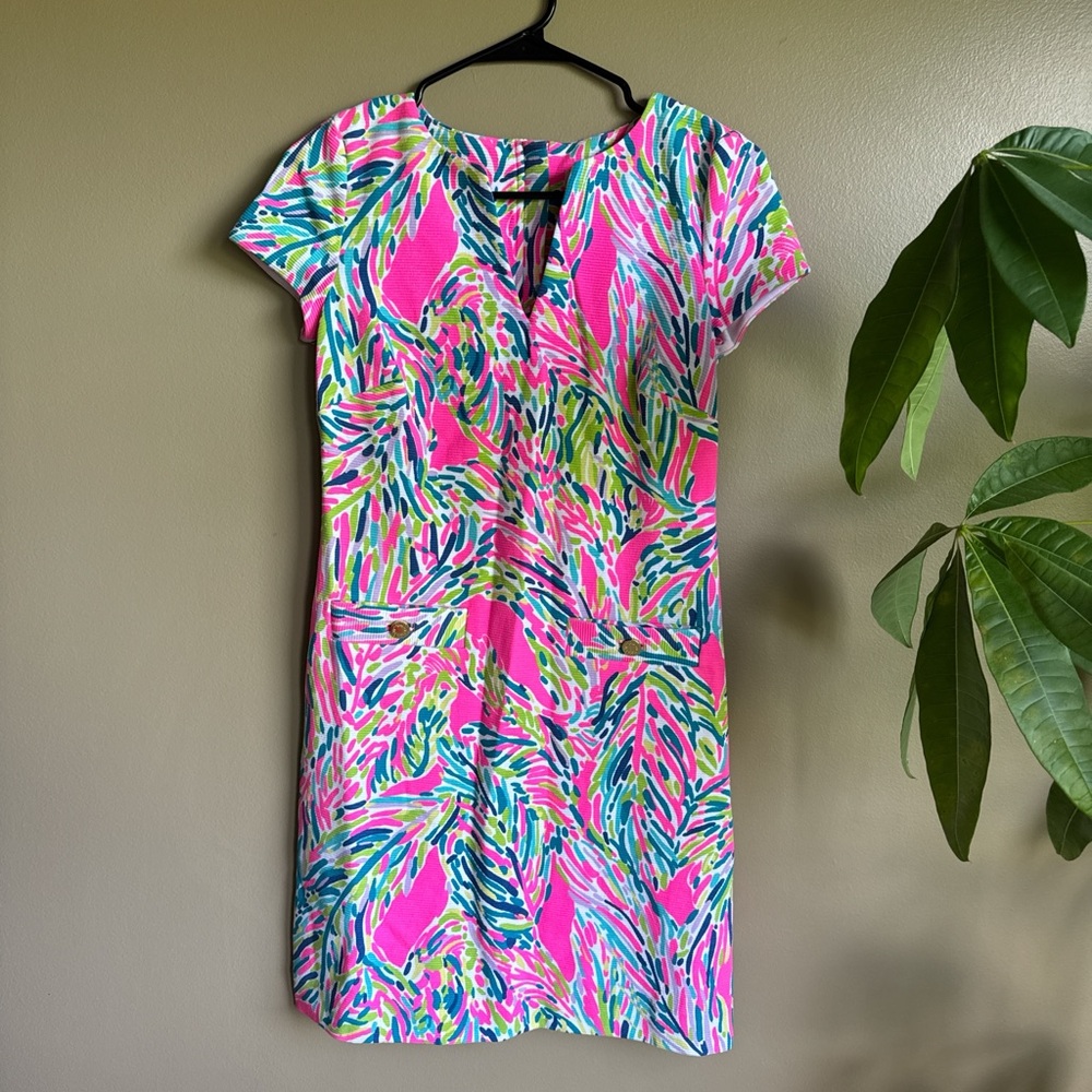 Lilly Pulitzer Pink and Green Patterned Dress